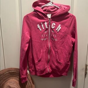 ABERCROMBIE KIDS Pink Logo Zipup Hoodie XL (16)